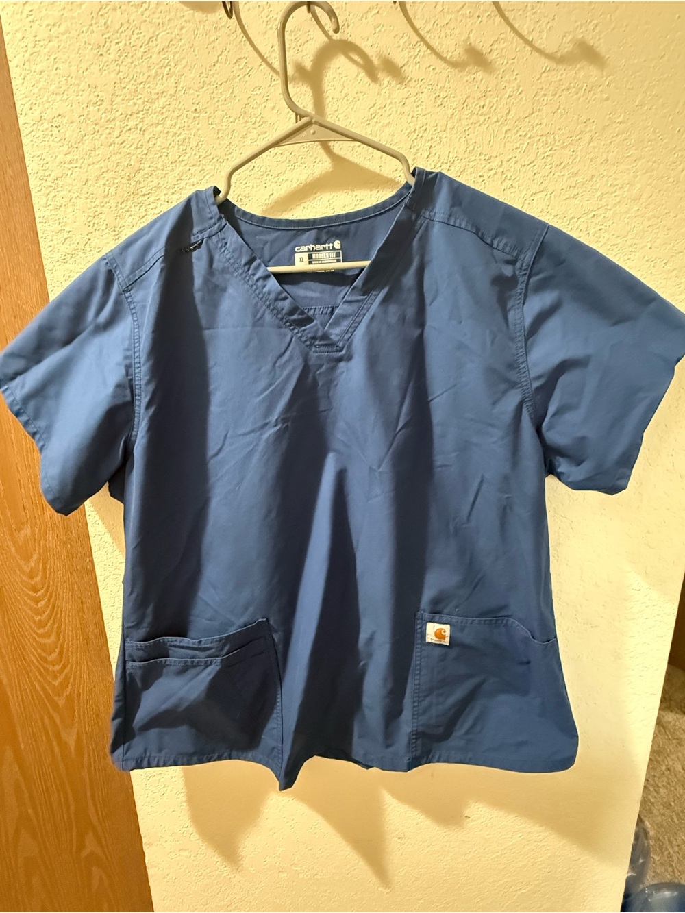Carhartt Women's Dark Blue V-Neck Scrub Top
